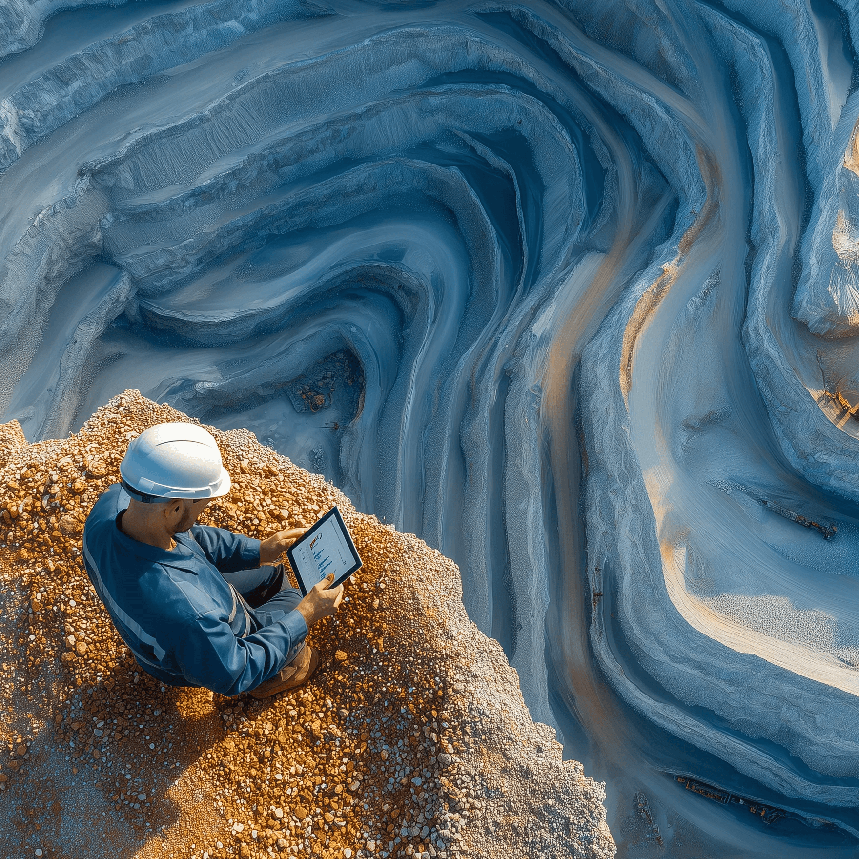 Aerial view of Meta Critical mining operations
