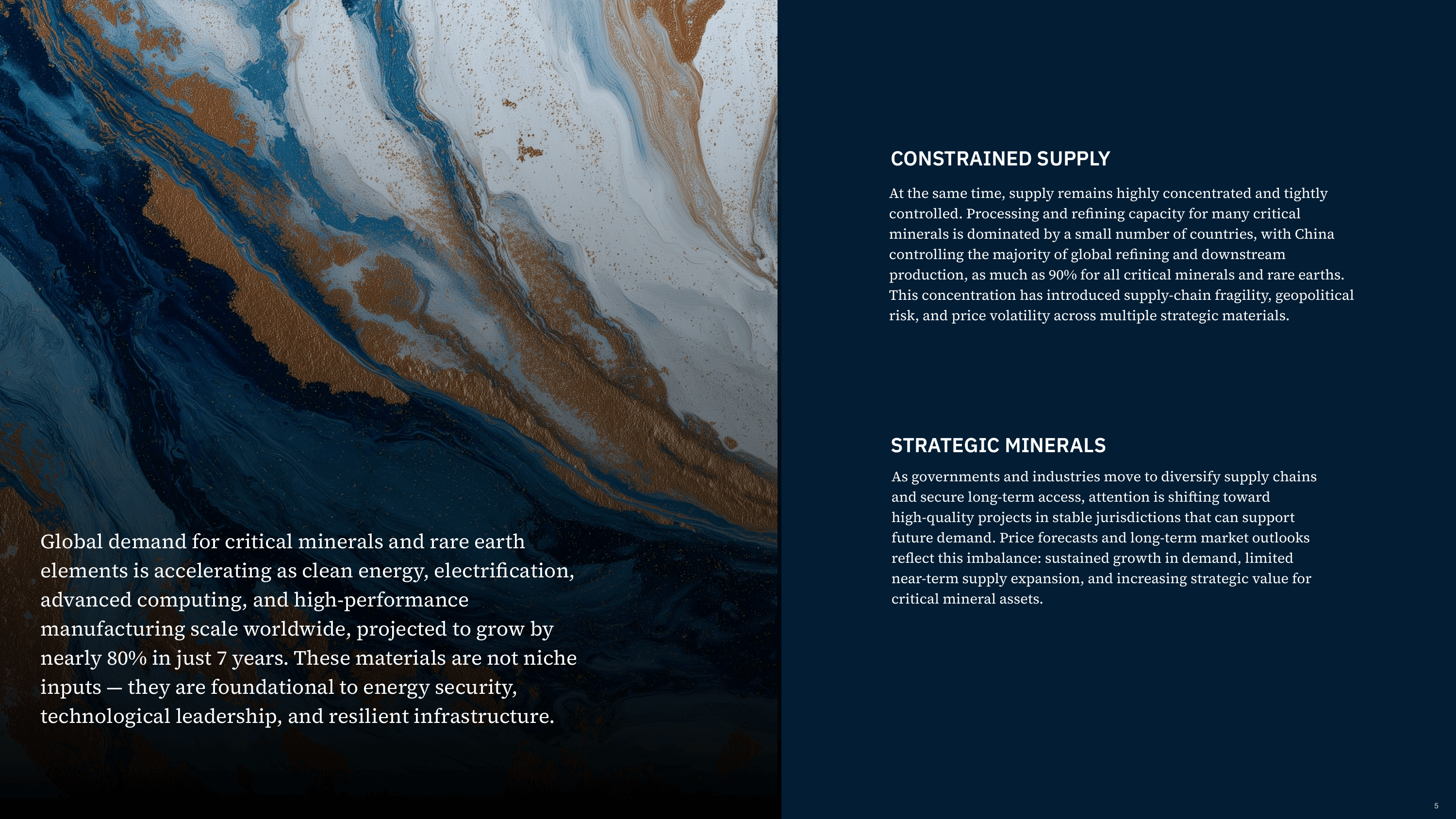 Investor presentation slide 5 of 19